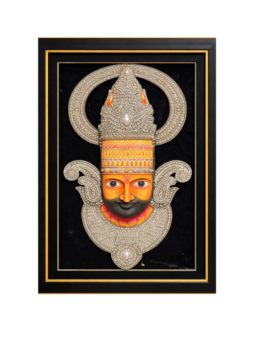 Khatu Shyam Baba Luxury Stone Art Frame